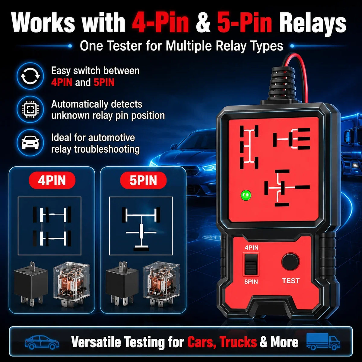 12V Automotive Relay Tester