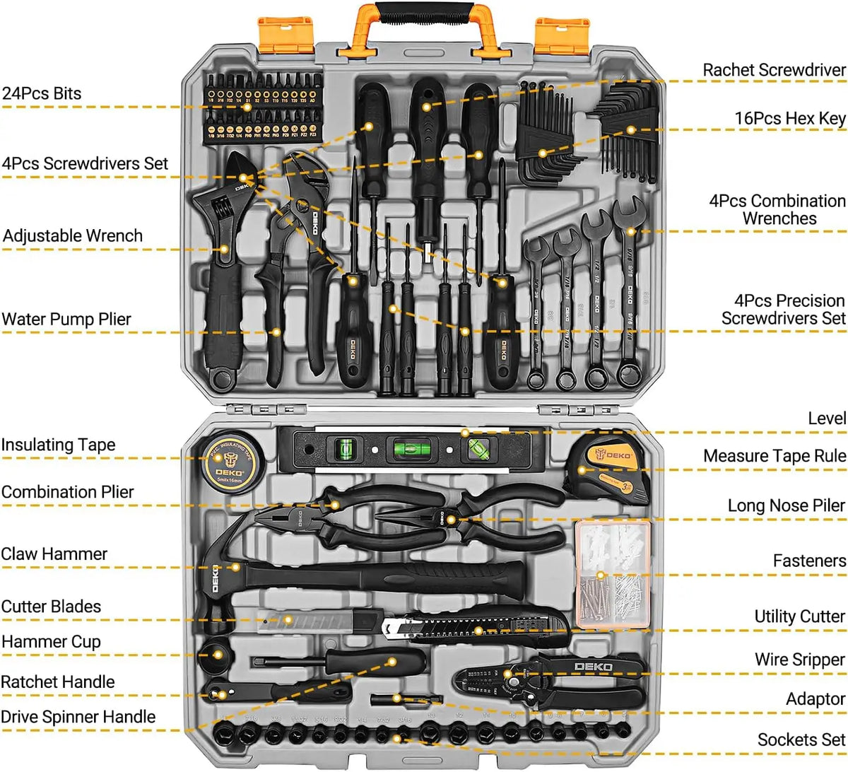 DEKO 178-Piece Mechanic Tool Kit